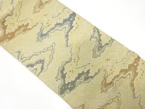 アンティーク　霞模様織り出し袋帯(着用可)